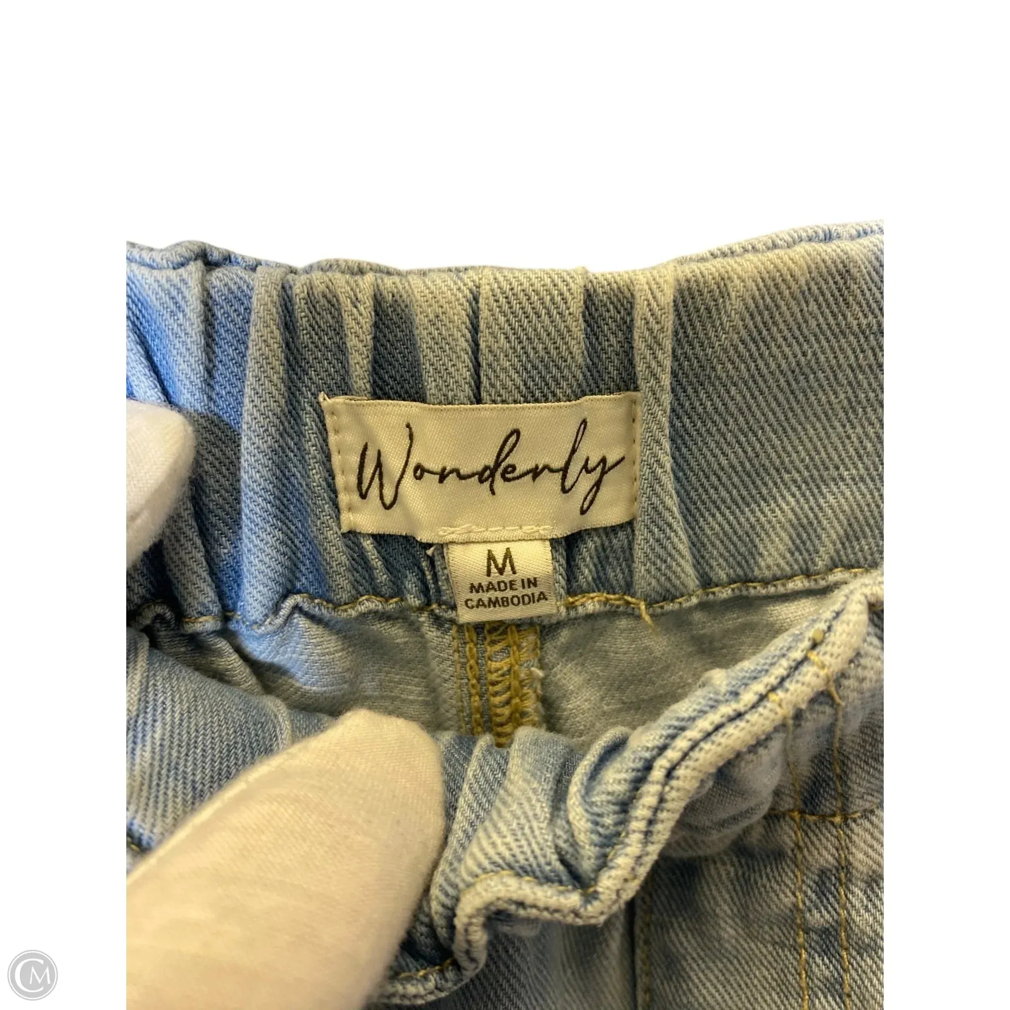 Jeans Wide Leg By Wonderly In Blue Denim, Size: M
