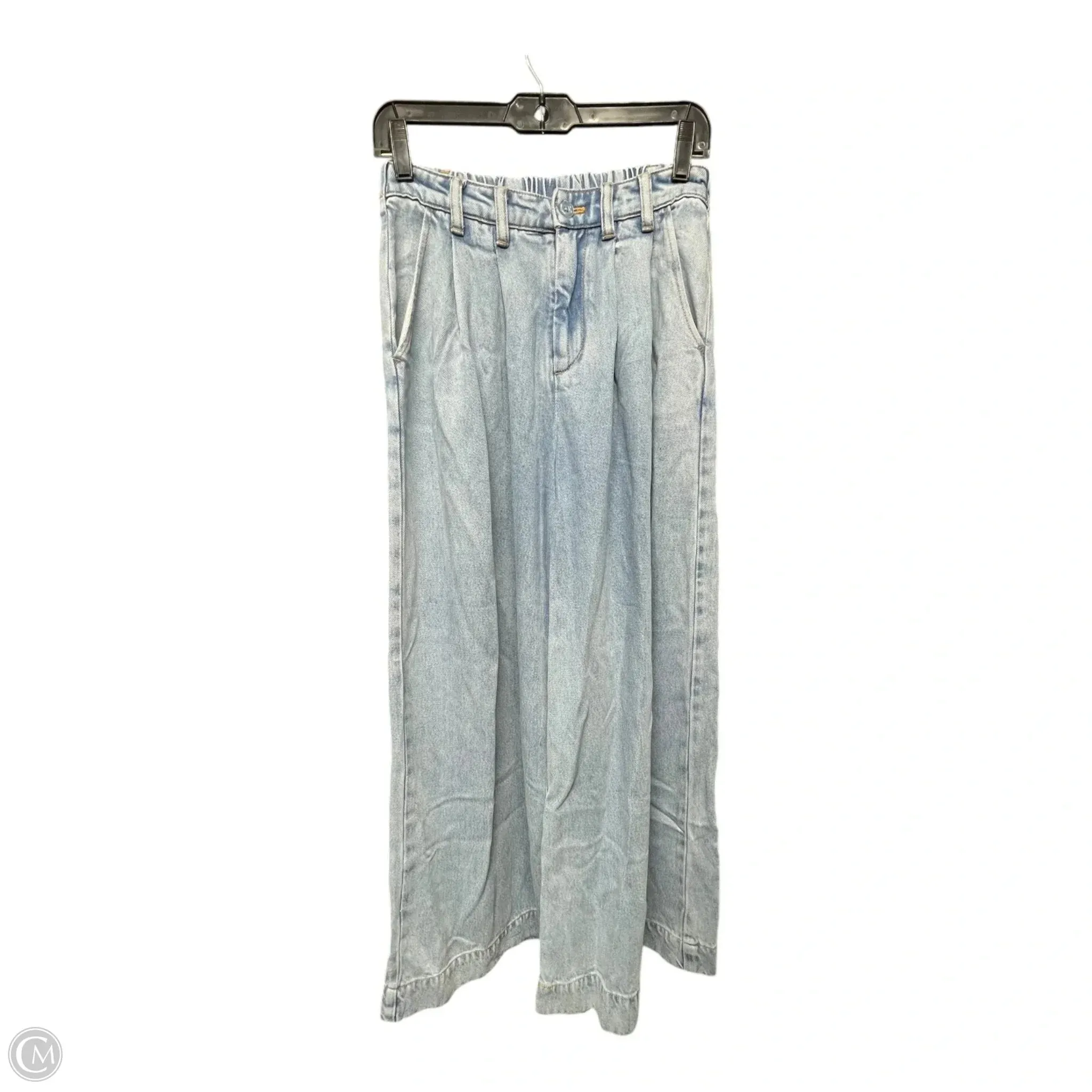Jeans Wide Leg By Young Fabulous & Broke In Blue Denim, Size: S