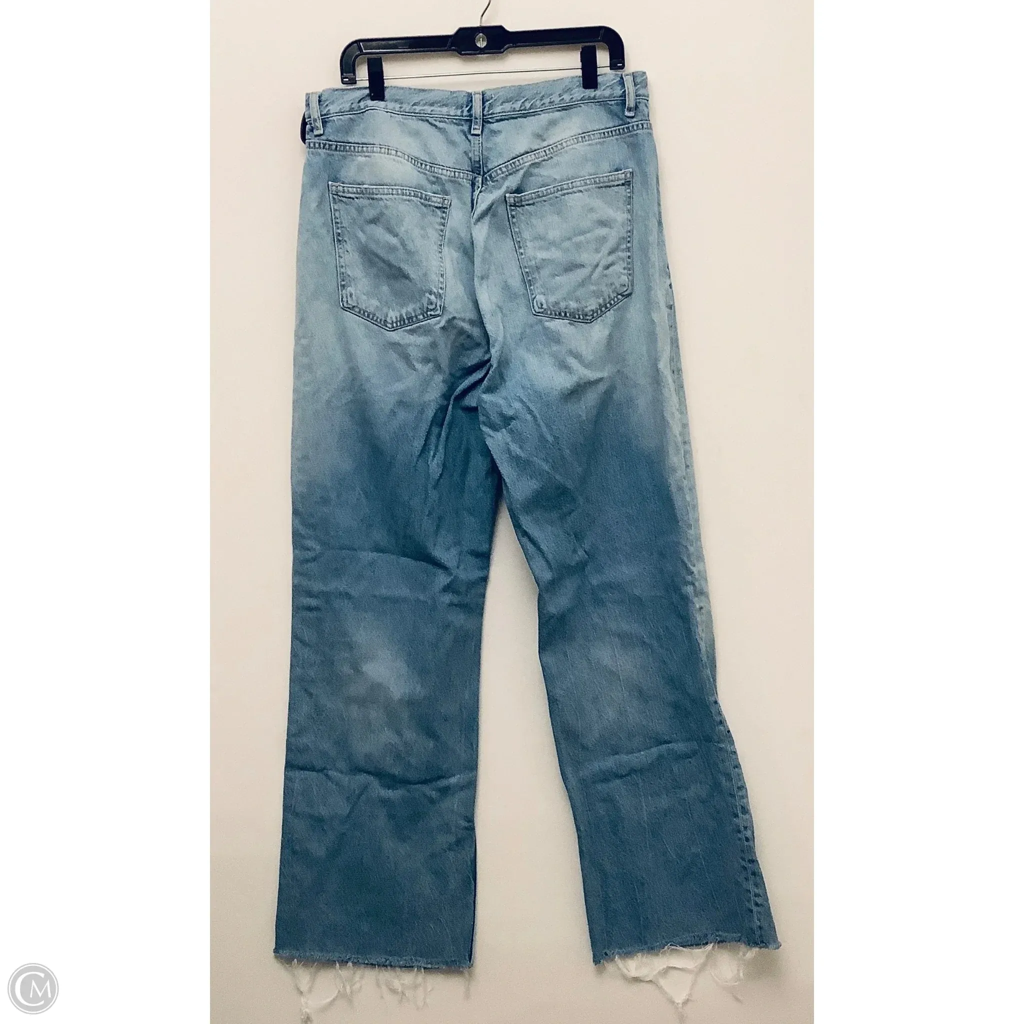 Jeans Wide Leg By Zara In Blue Denim, Size: 14