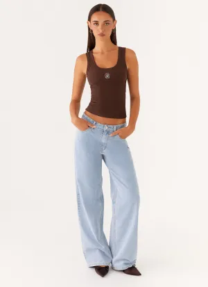 Keanna Low Rise Denim Jeans - Sky