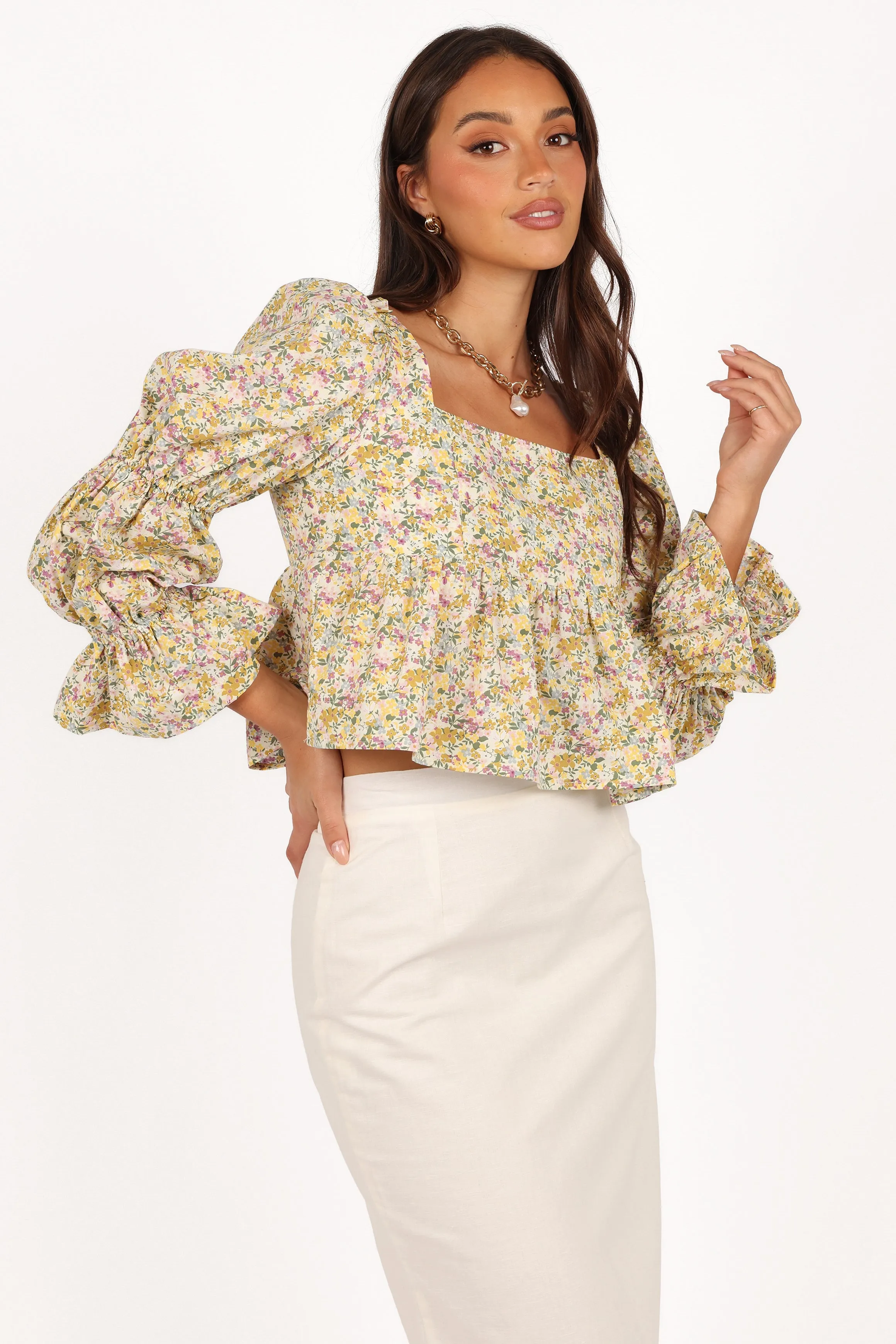 Kenny Top - Yellow Floral