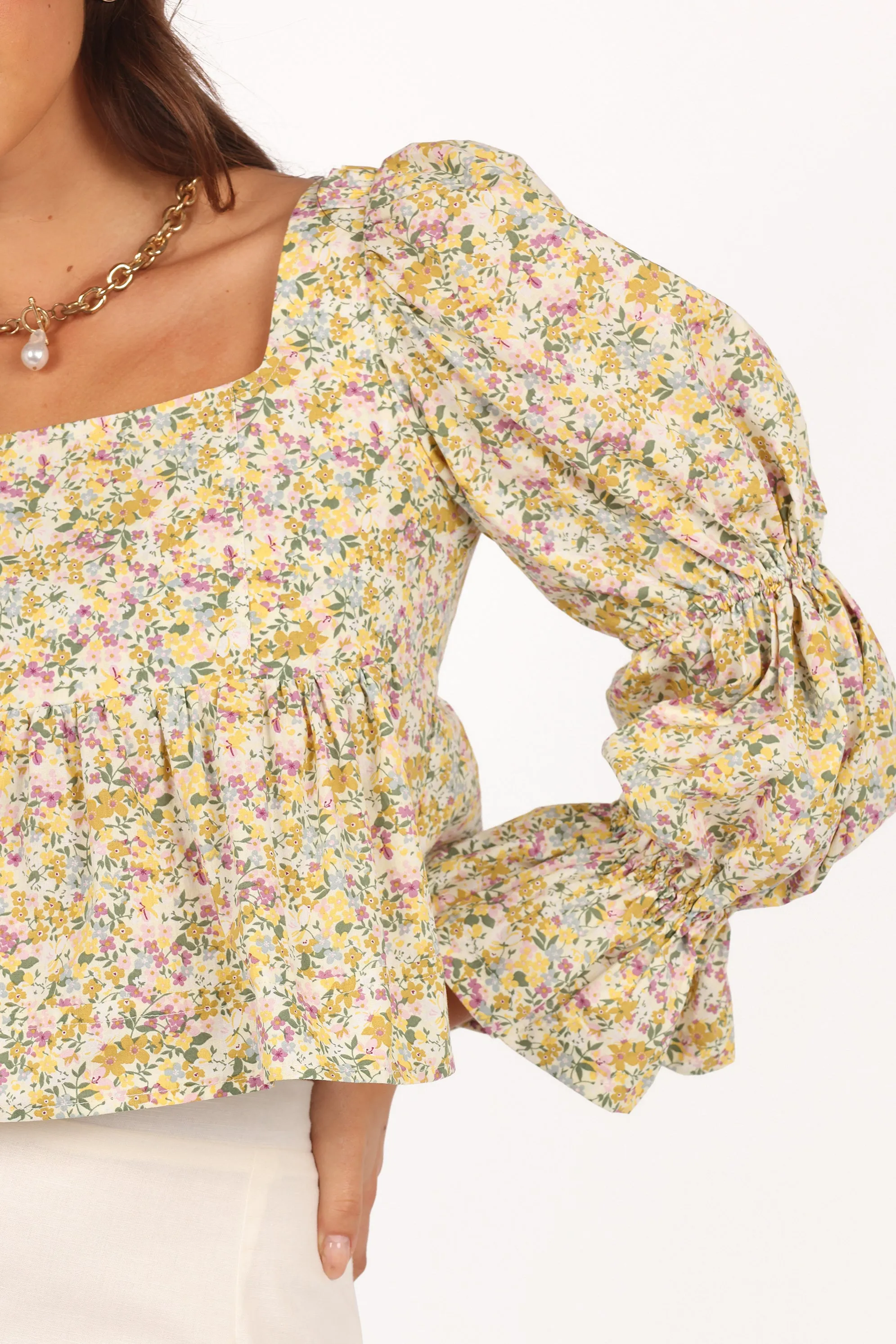 Kenny Top - Yellow Floral