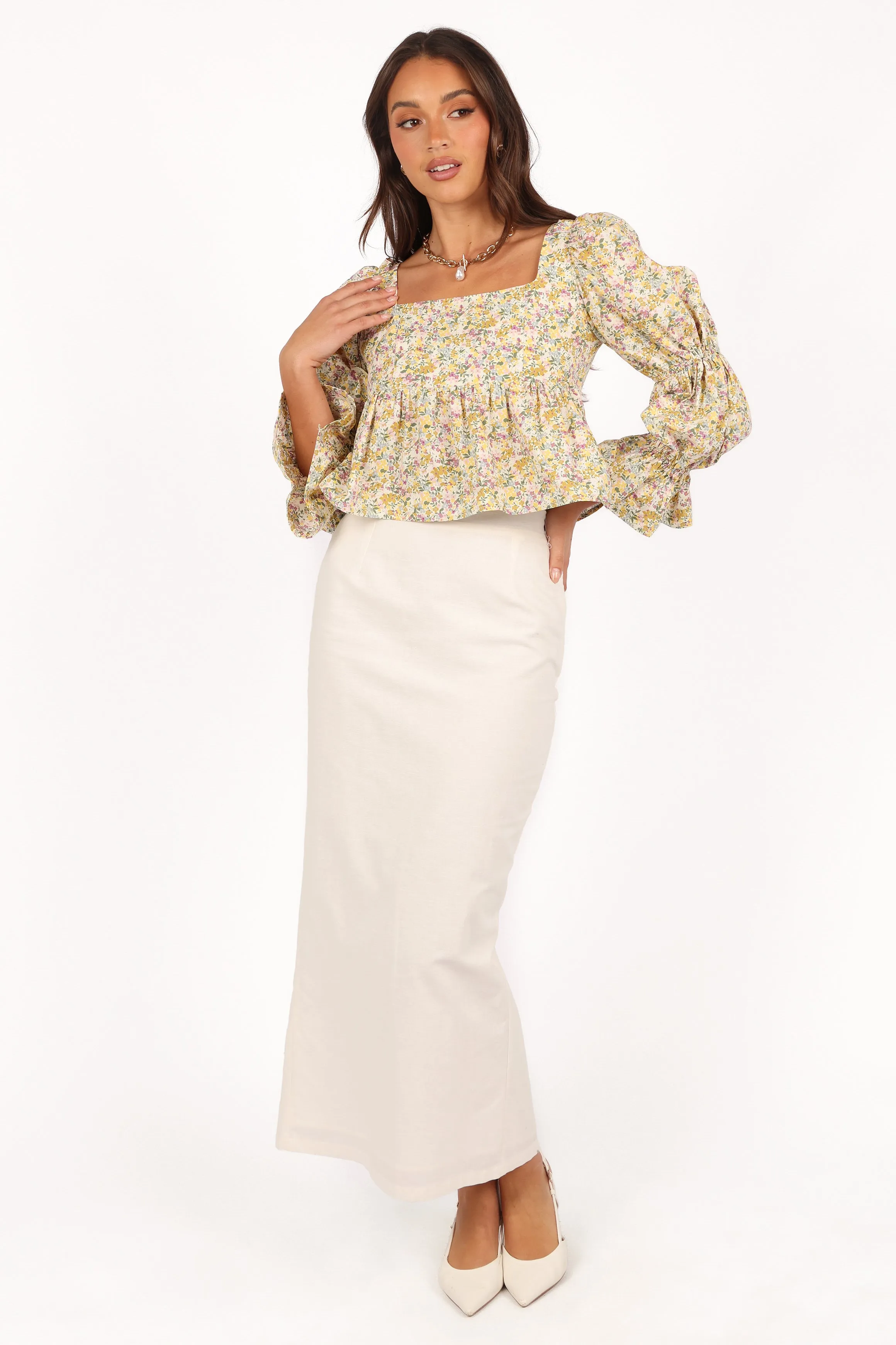 Kenny Top - Yellow Floral