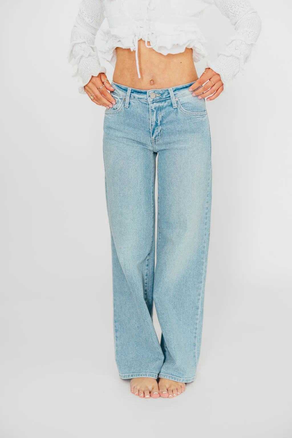 Laurel Wide Leg Jean in Light Denim