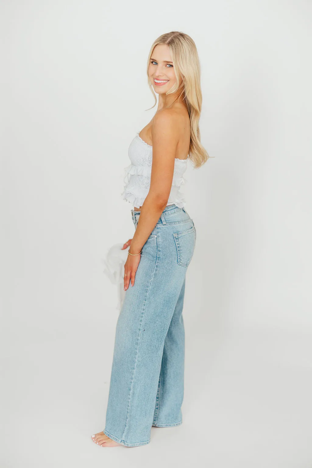 Laurel Wide Leg Jean in Light Denim
