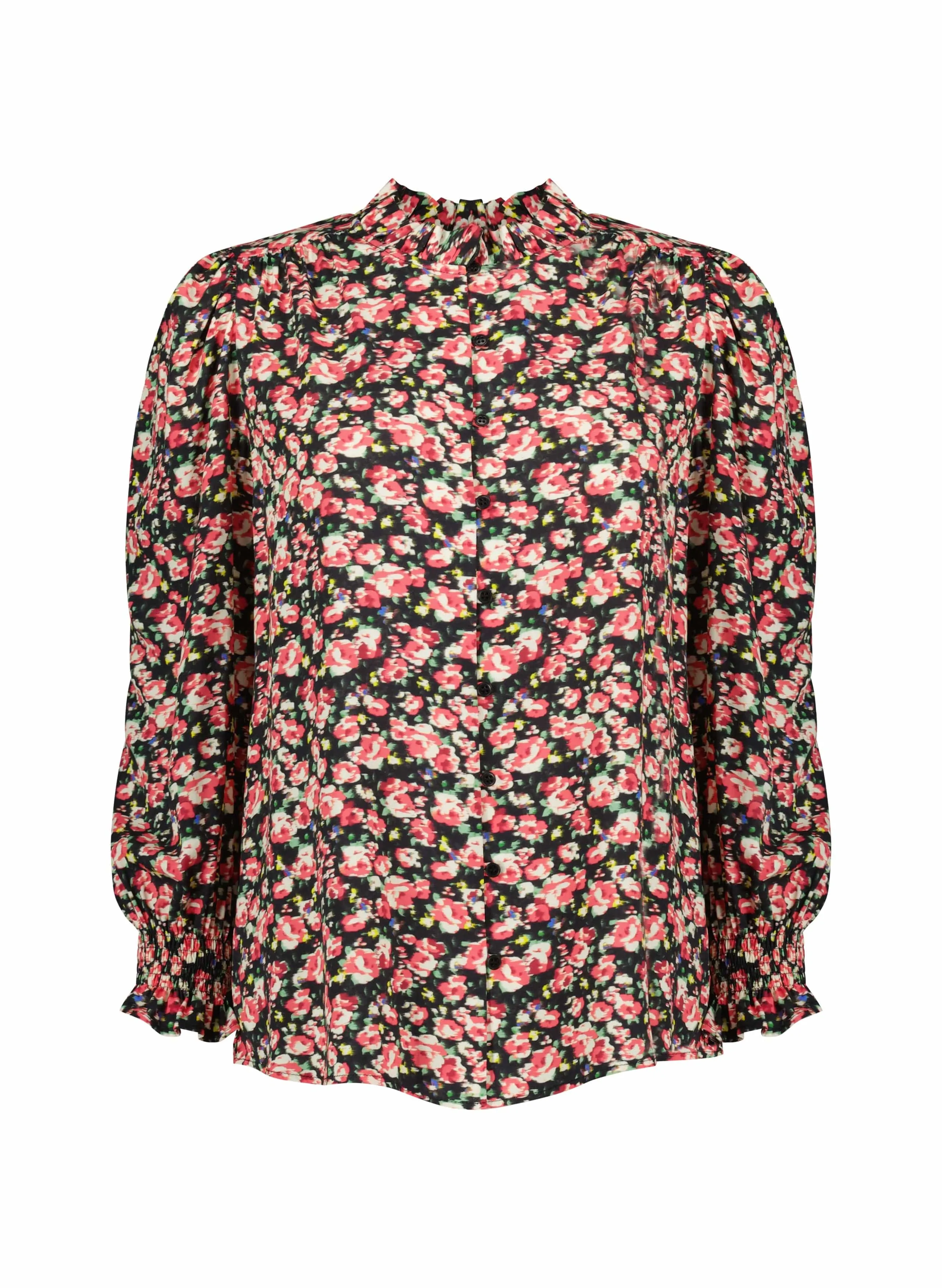 Melie LENZING™ ECOVERO™ Printed Blouse | Black Rose Floral