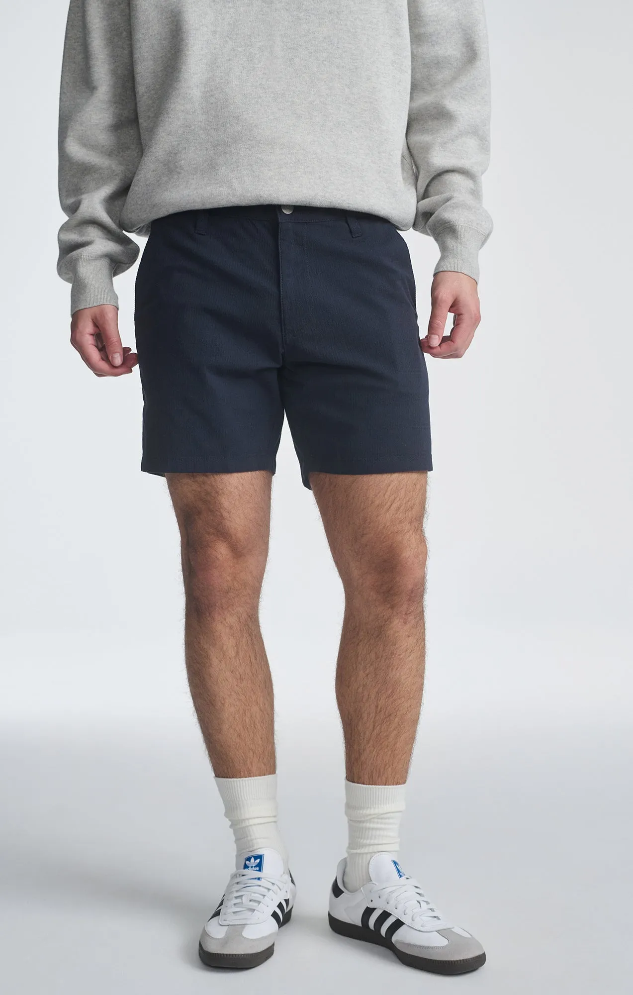 NATE SHORTS IN NAVY SEERSUCKER