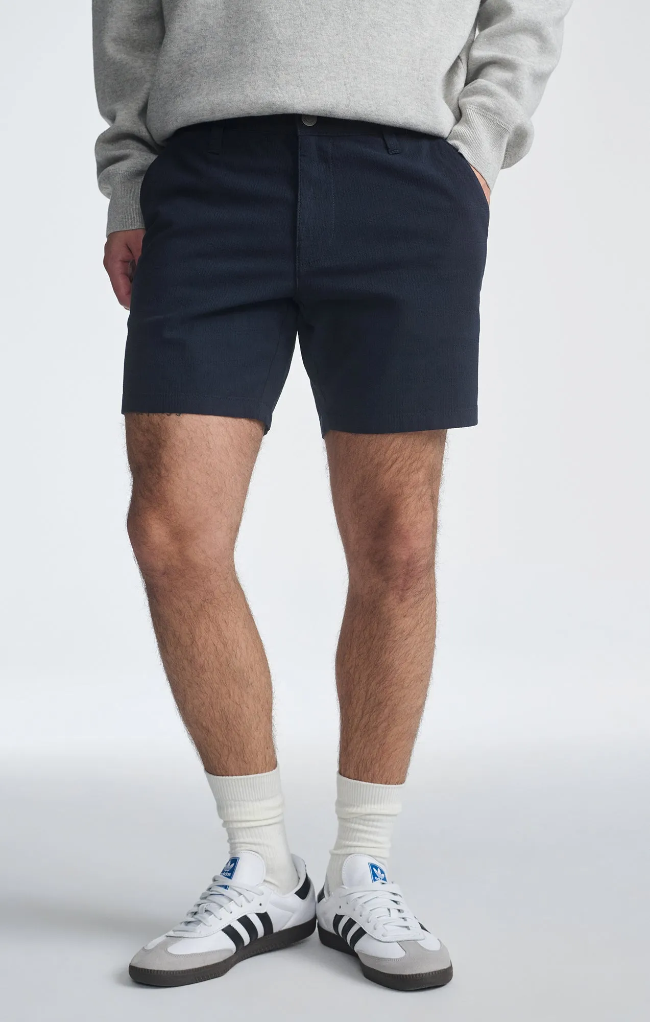 NATE SHORTS IN NAVY SEERSUCKER