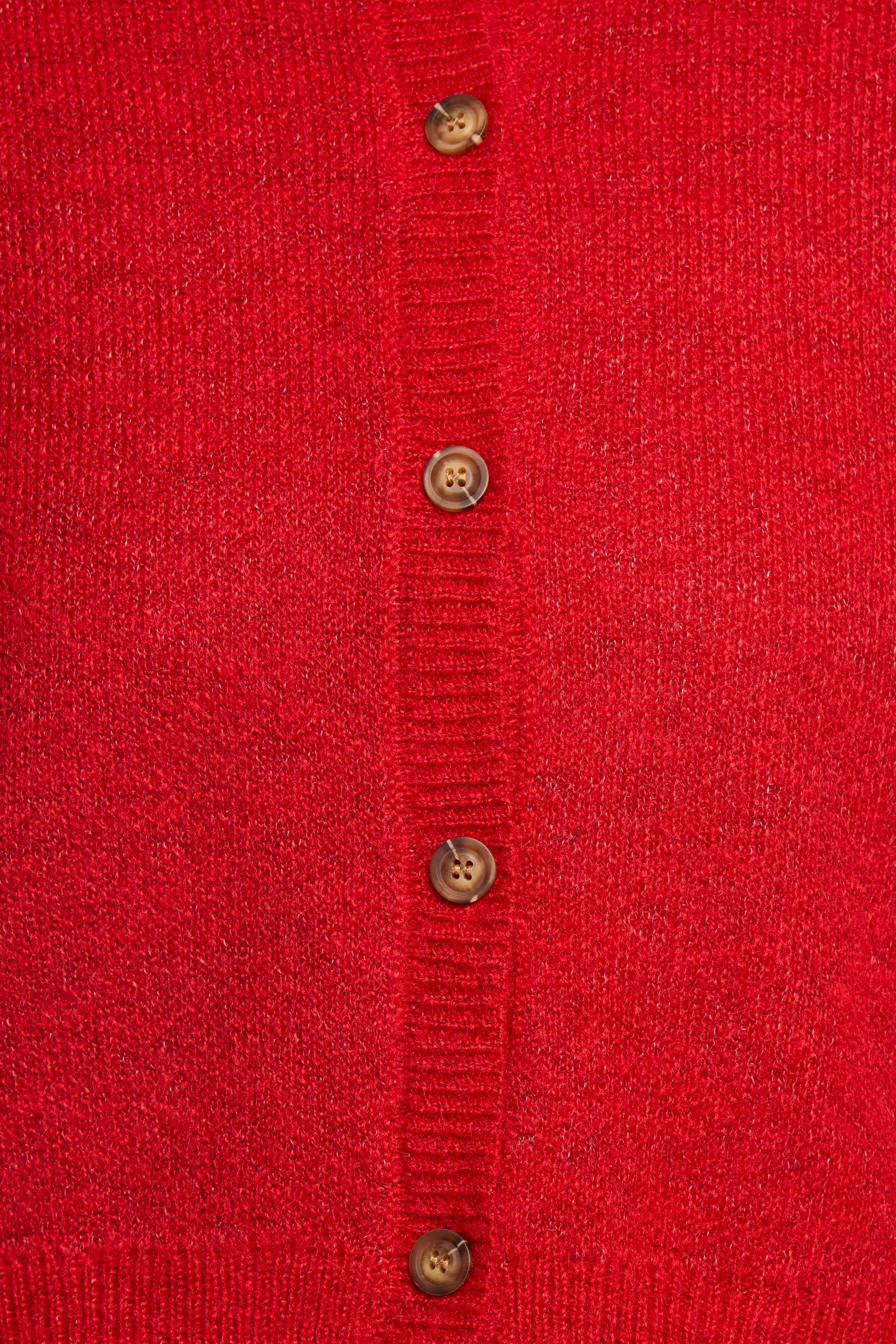 Naya Collar Cardigan - Red