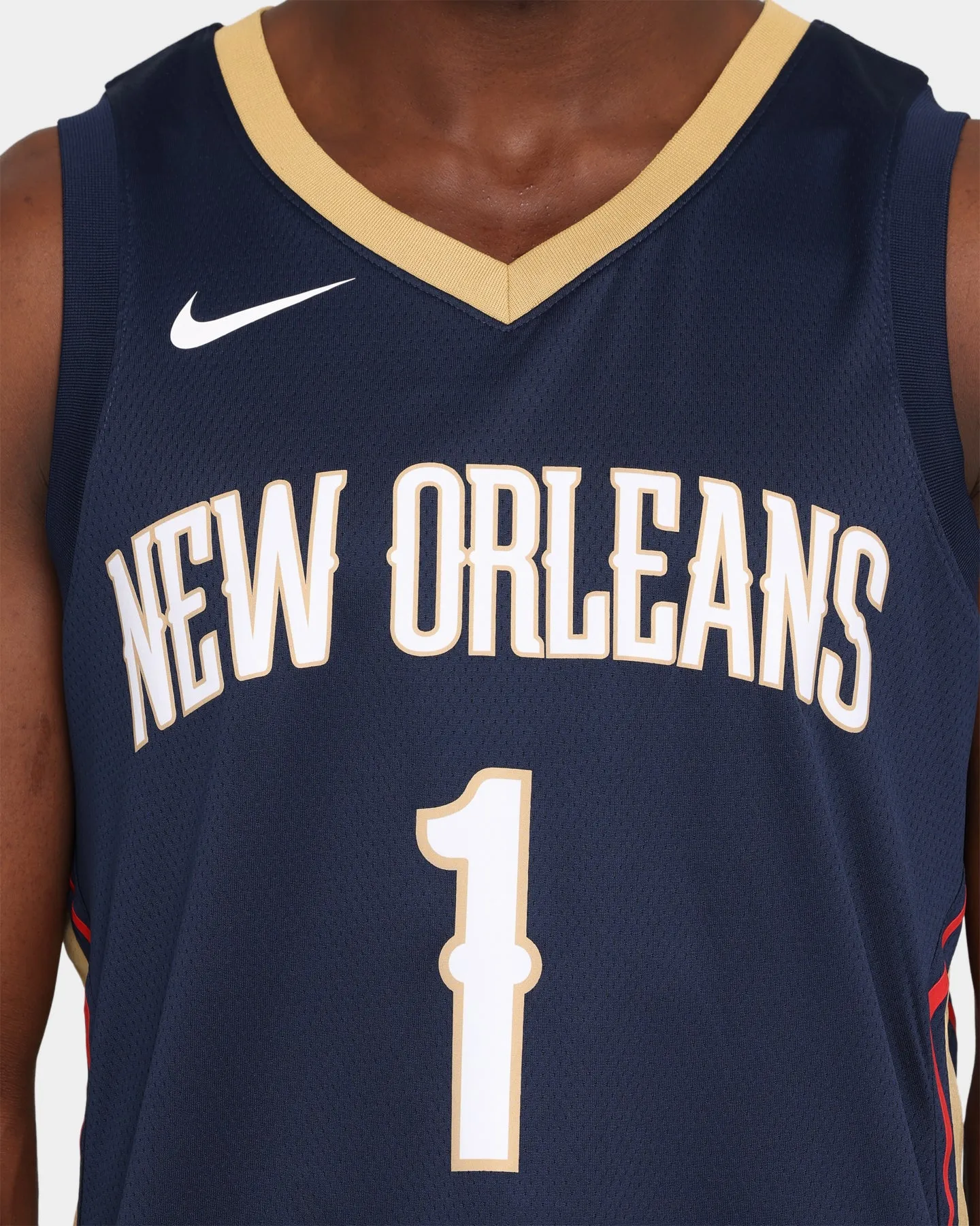 Nike Zion Williamson #1 New Orleans Pelicans '20 Icon Swingman Jersey Navy/Gold