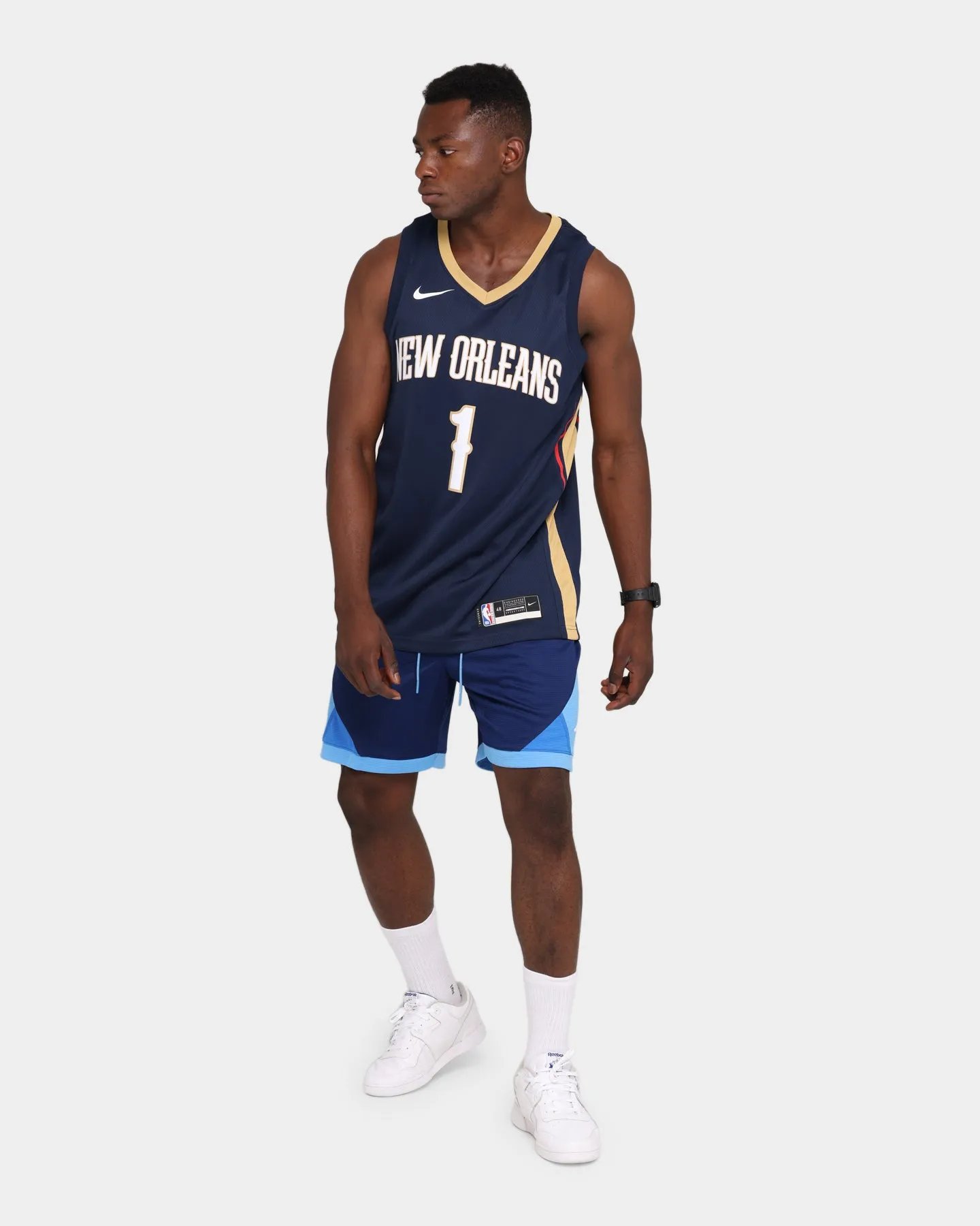 Nike Zion Williamson #1 New Orleans Pelicans '20 Icon Swingman Jersey Navy/Gold