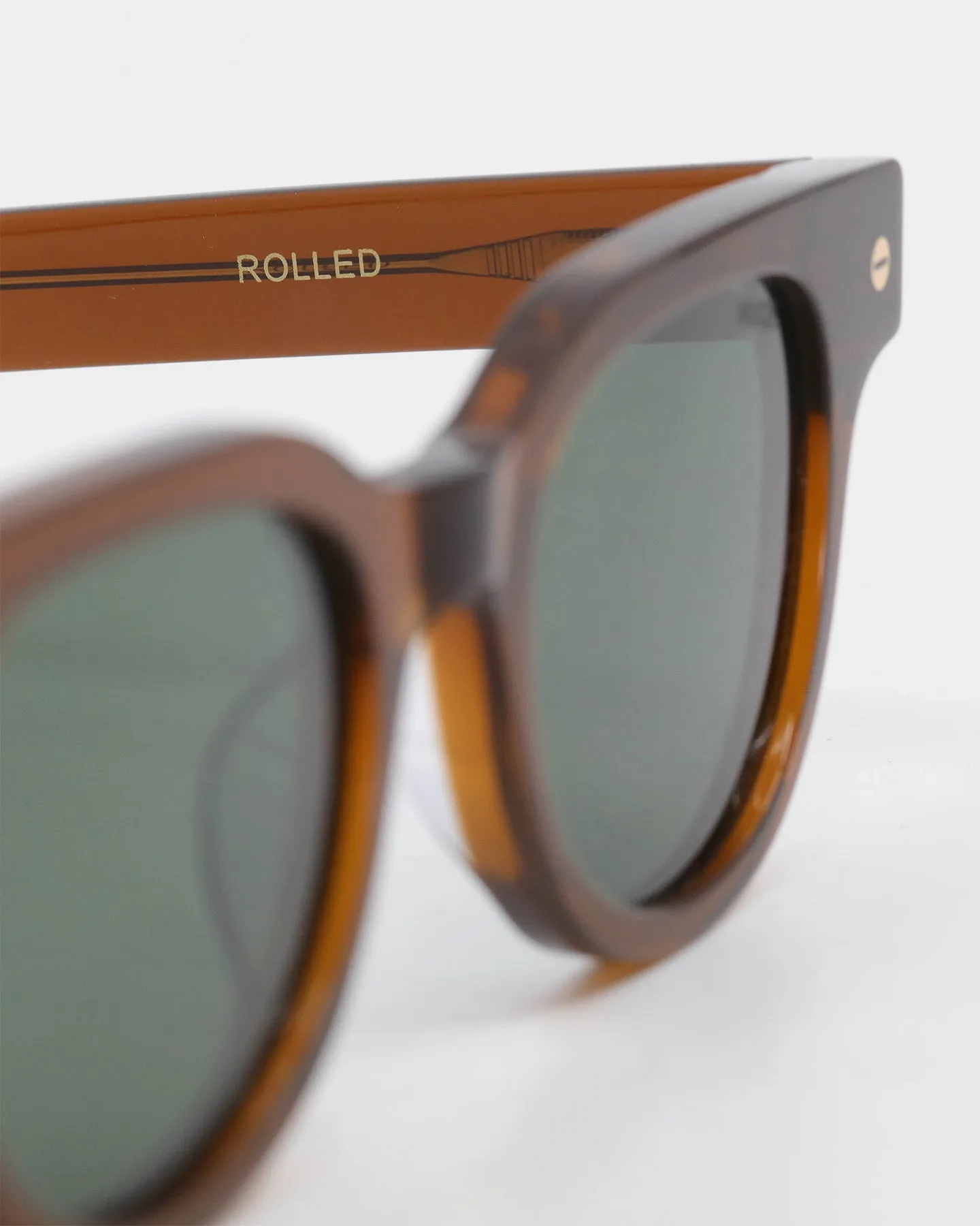 NUQE Men's Rolled Sunglasses Brown