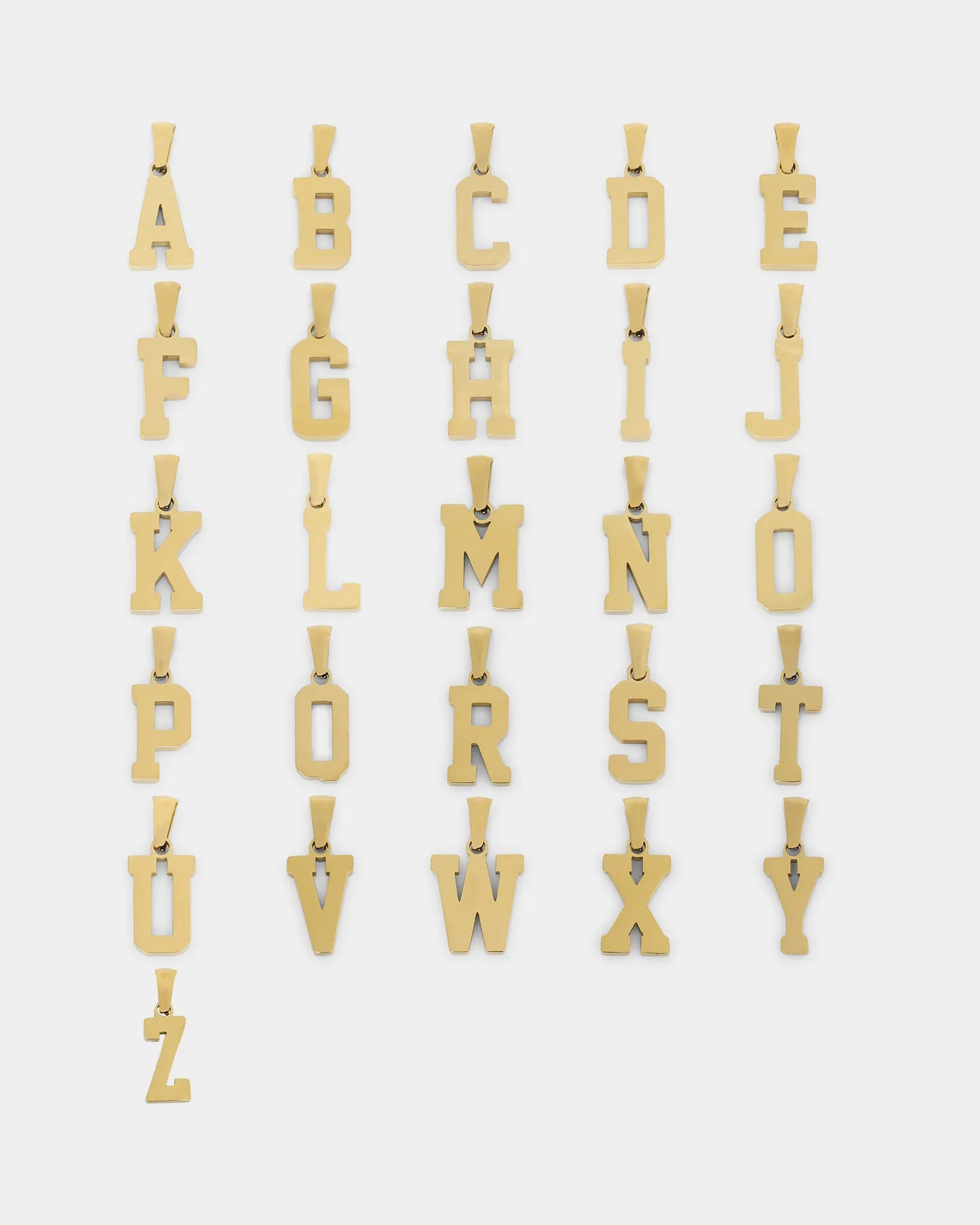 NXS College Letter Pendant Gold