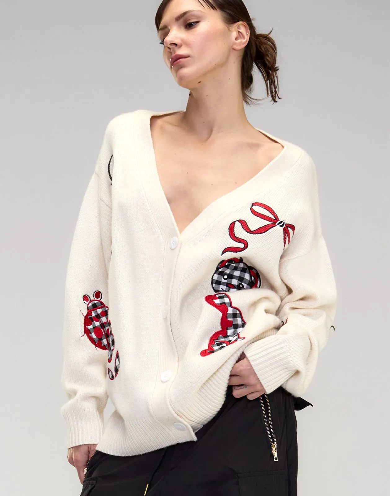 Playful Patchwork Cardigan