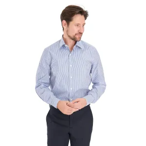 REGULAR WHITE AND BLUE STRIPED CLASSIC SHIRT