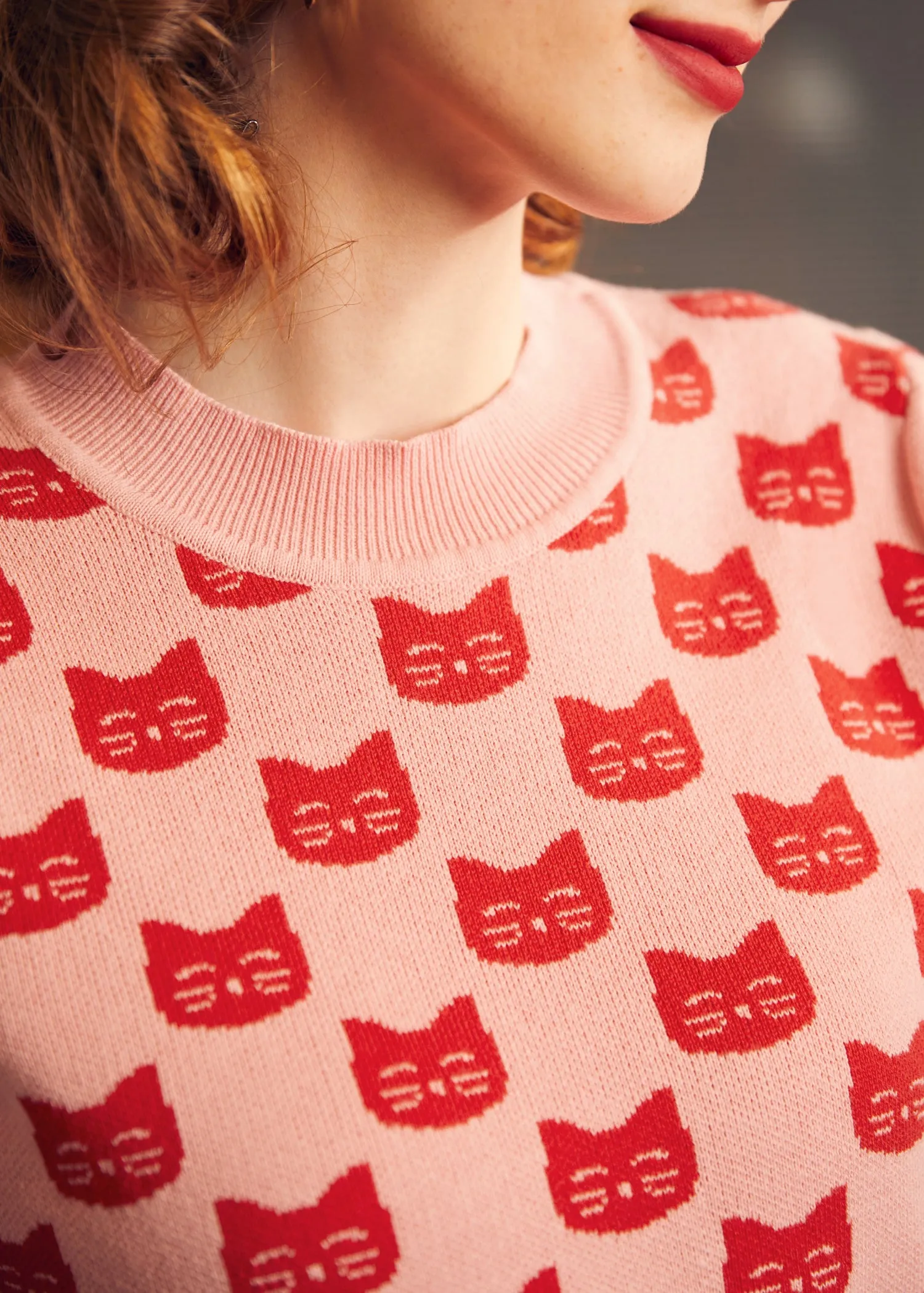 Retro Radiance Puff Shoulder Sweater