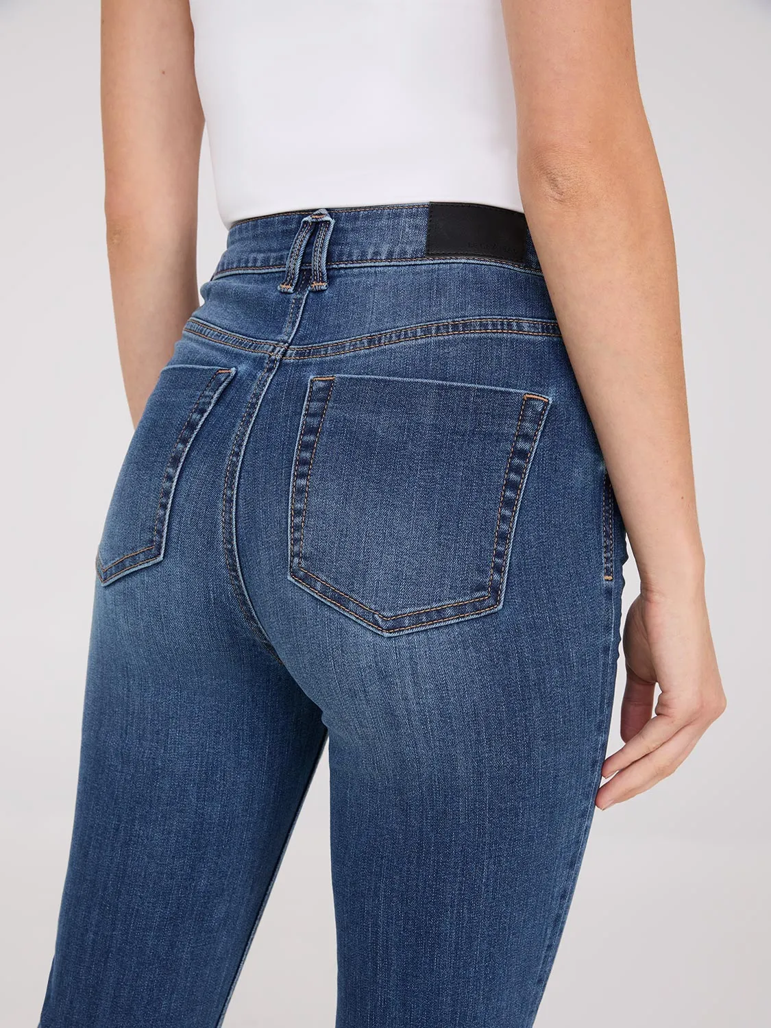 Rhinestone Embellished Slim Leg Jeans