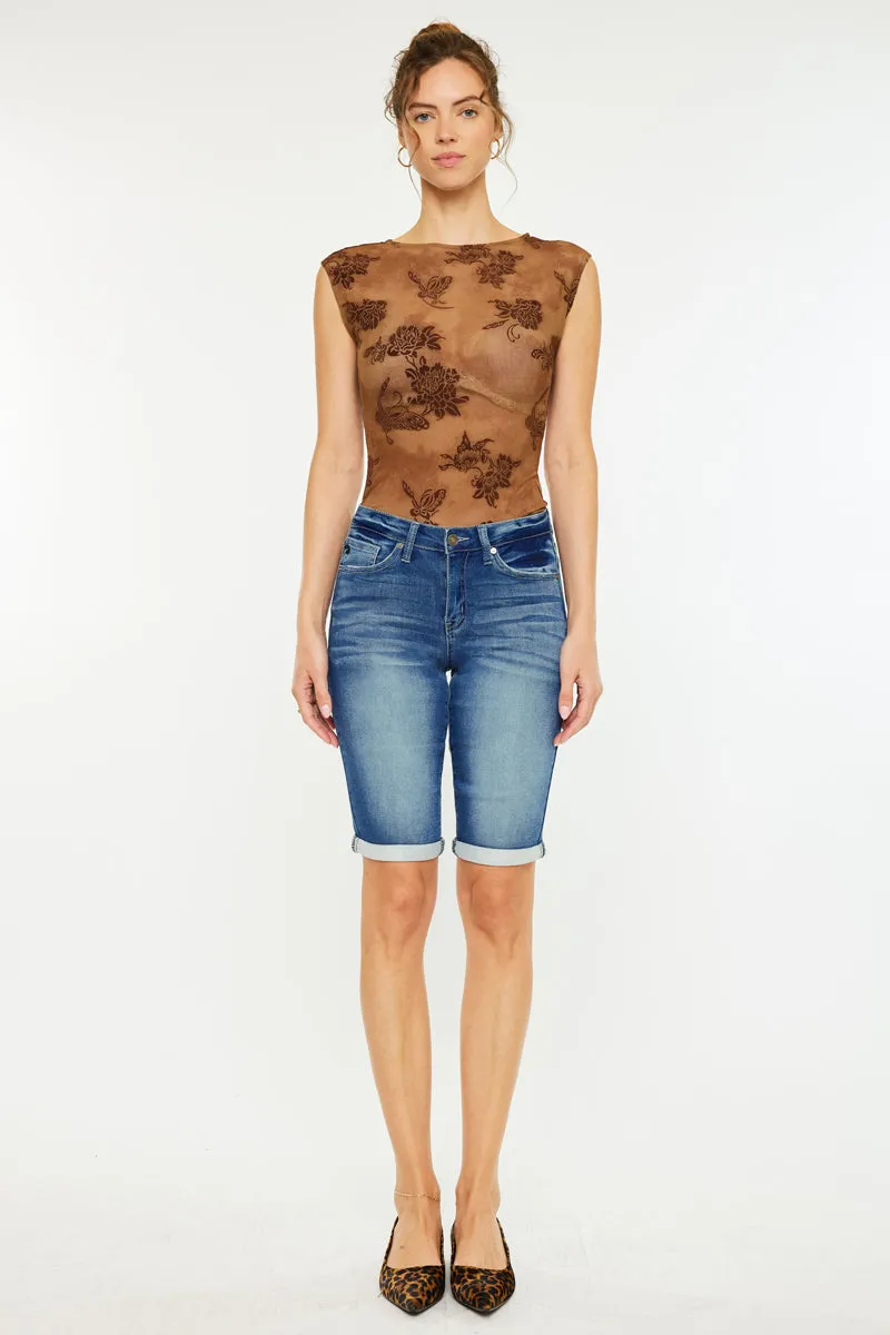 Riley Mid Rise Bermuda Shorts