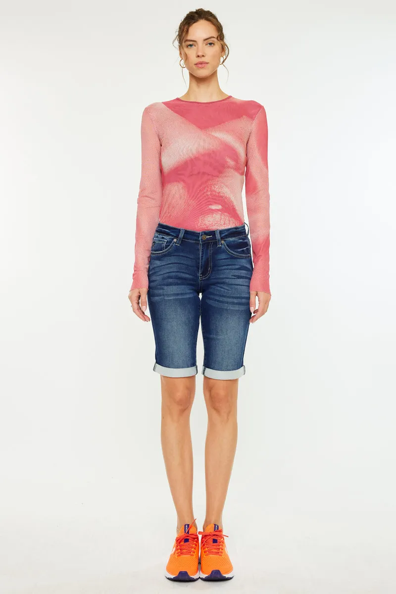 Riley Mid Rise Bermuda Shorts