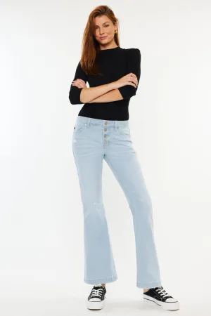 Saylor Mid Rise Flare Jeans (Petite)