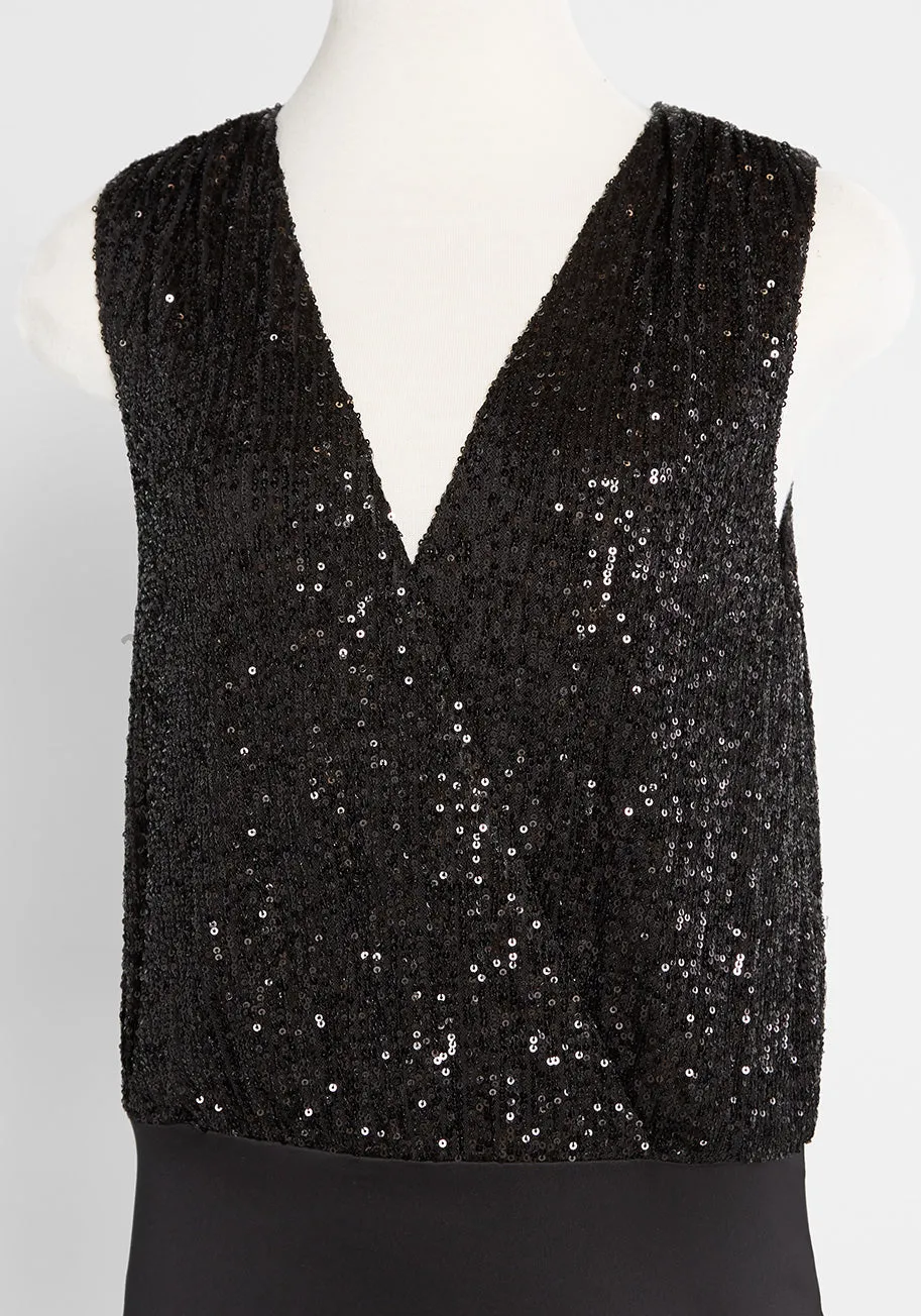 Sequins Are Forever Wrap Bodysuit