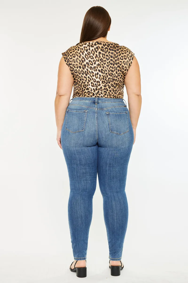 Sharon  Mid Rise Super Skinny Jeans (Plus Size)