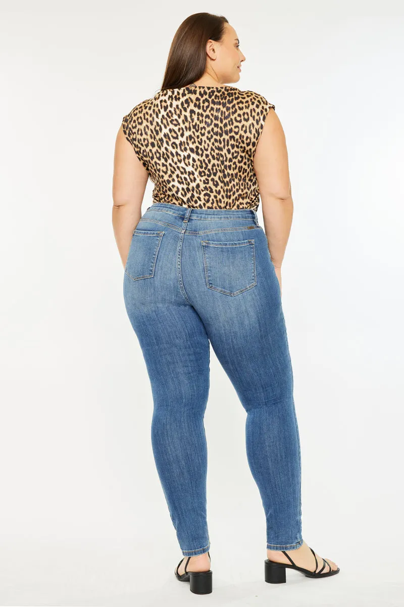Sharon  Mid Rise Super Skinny Jeans (Plus Size)
