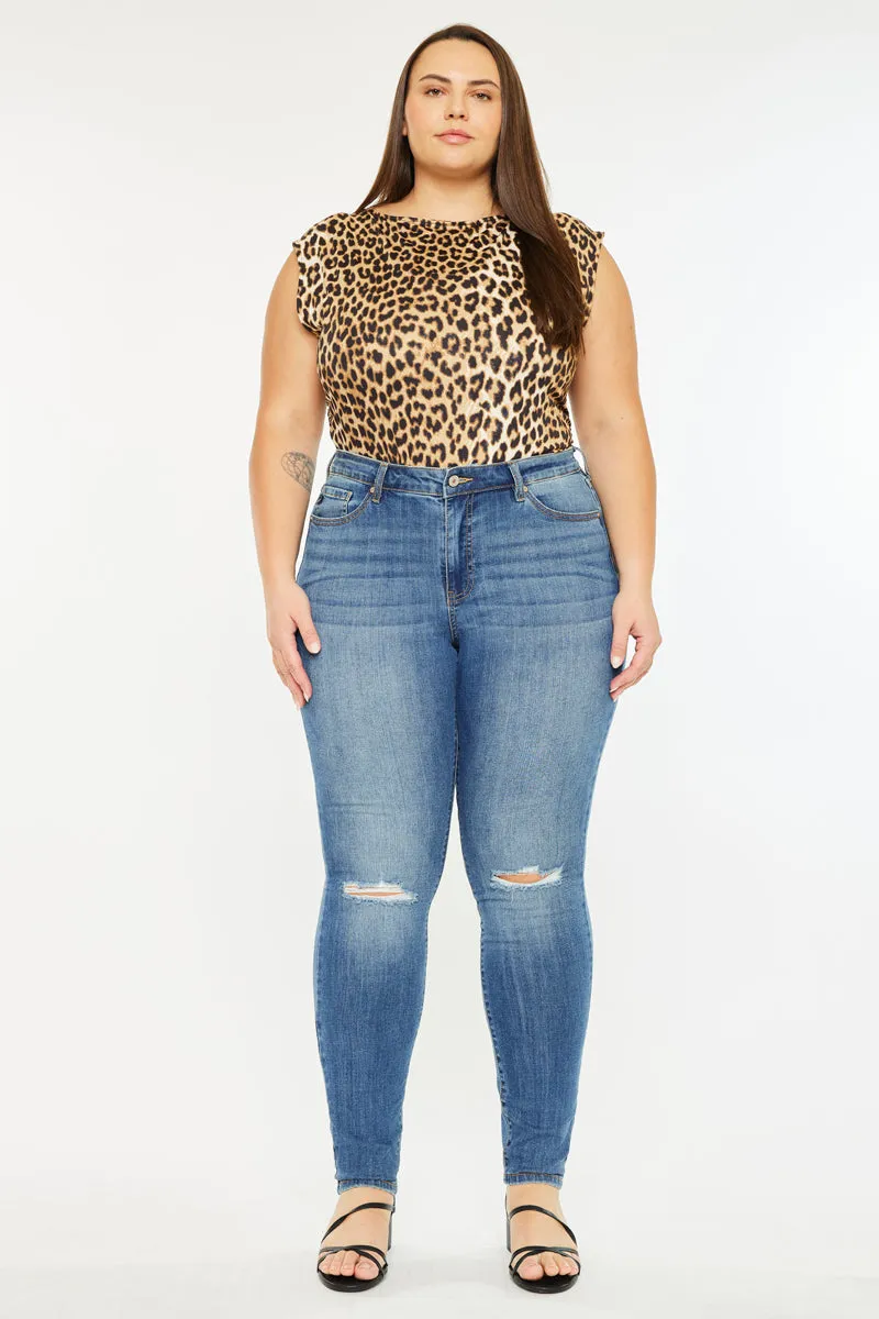 Sharon  Mid Rise Super Skinny Jeans (Plus Size)