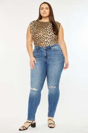 Sharon  Mid Rise Super Skinny Jeans (Plus Size)