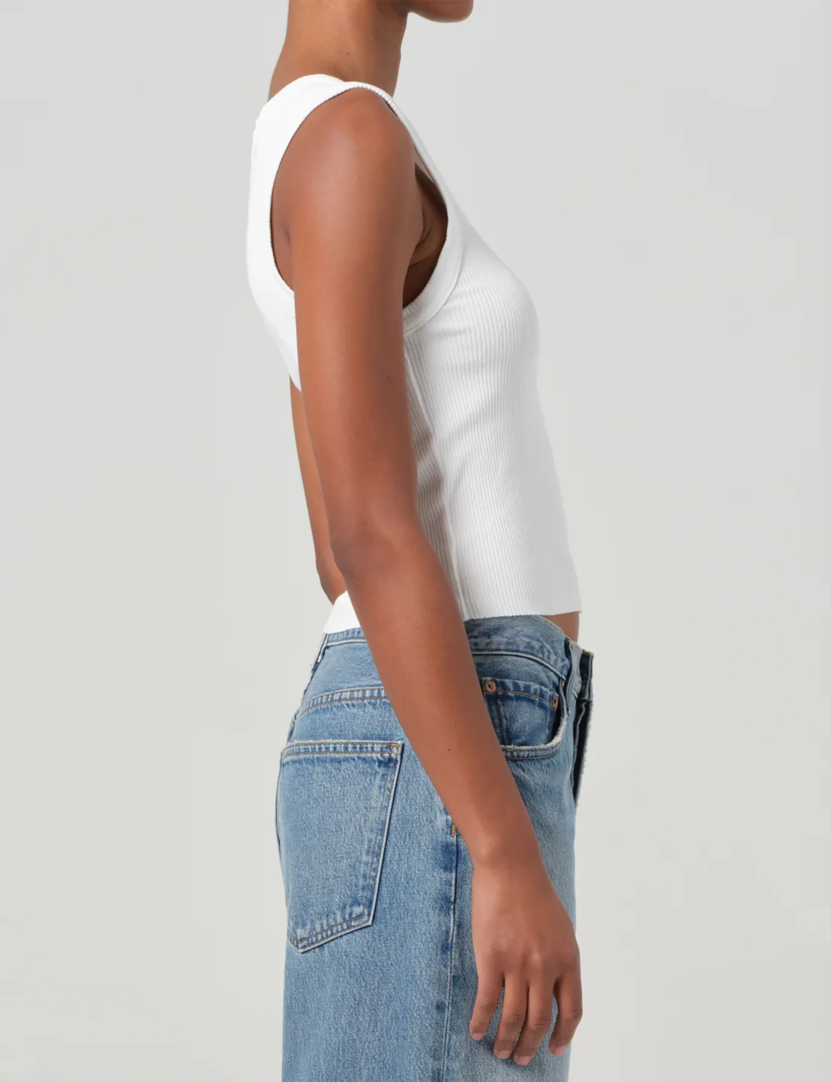 Shrunken Poppy Tank, White