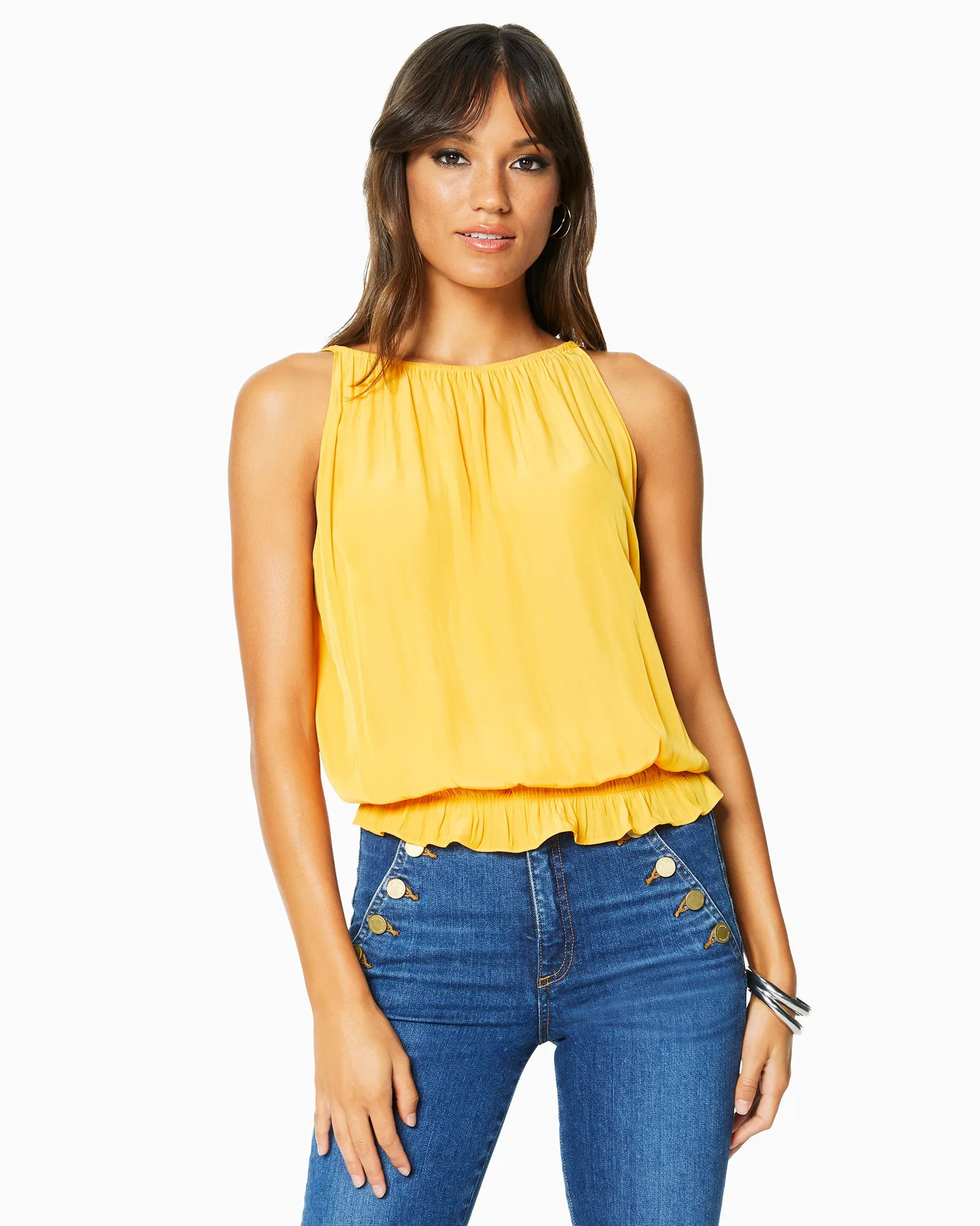 Sleeveless Lauren High Neck Tank Top