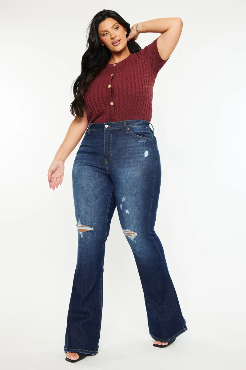 Solange High Rise Flare Jeans (Plus Size)
