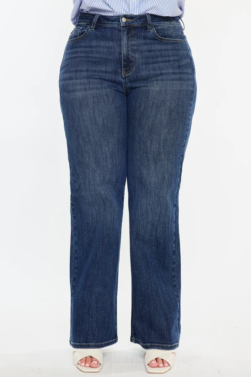 Stellar High Rise Wide Leg Jeans (Plus Size)