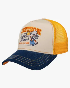 Stetson Lucky Miners Trucker Cap - Denim Blue / Off White