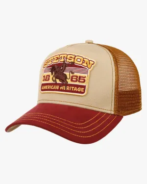 Stetson Rodeo Trucker Cap - Wine / Beige