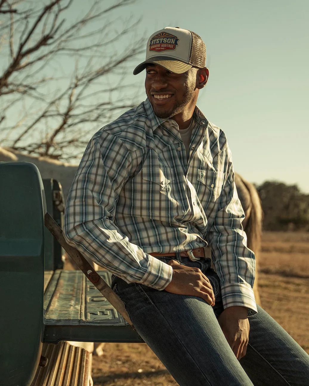 Stetson Sun Trucker Cap - Green / White