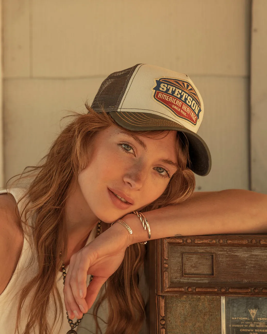 Stetson Sun Trucker Cap - Green / White