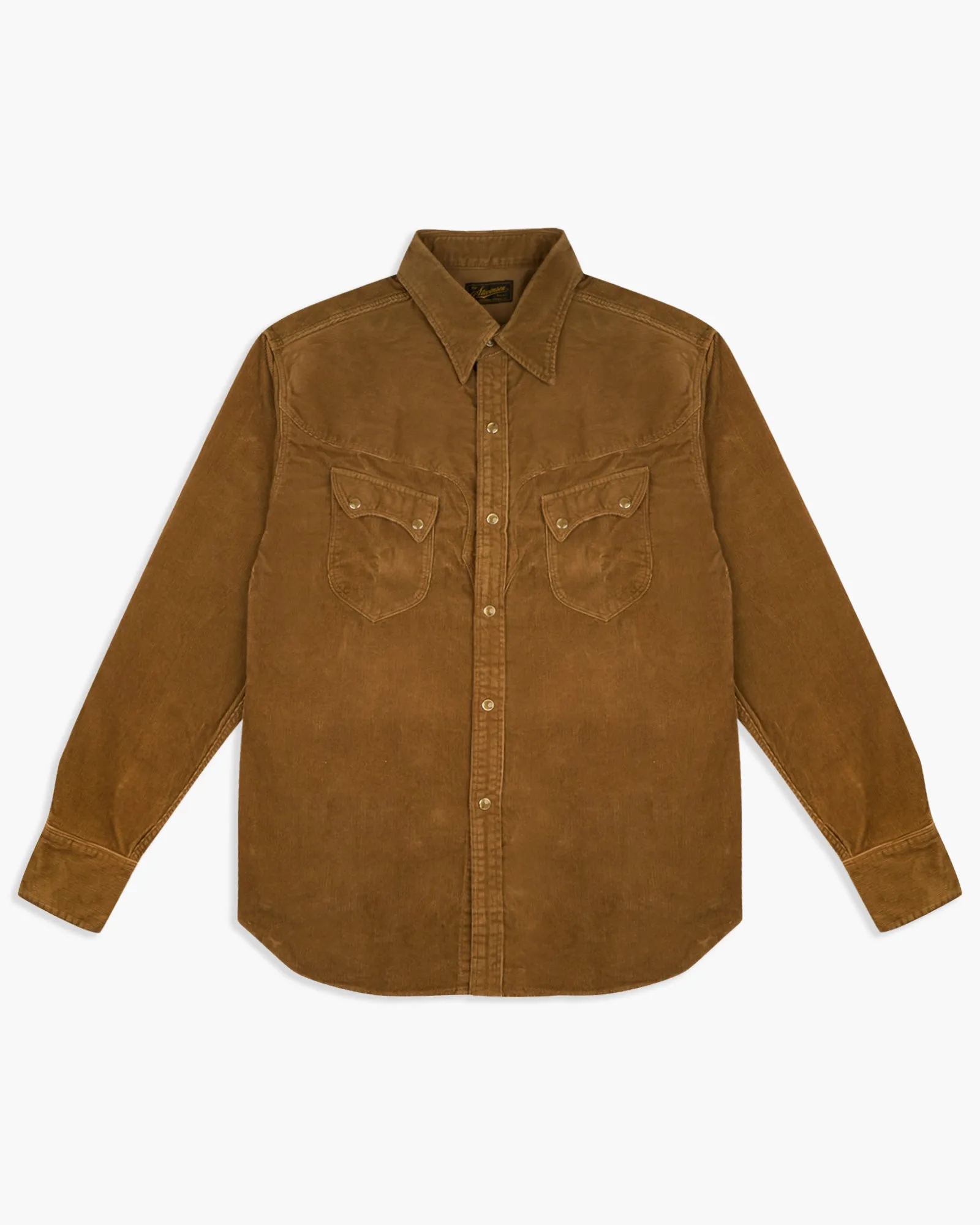 Stevenson Overall Co. Cody CD3 16 Wale Corduroy Shirt - Beige
