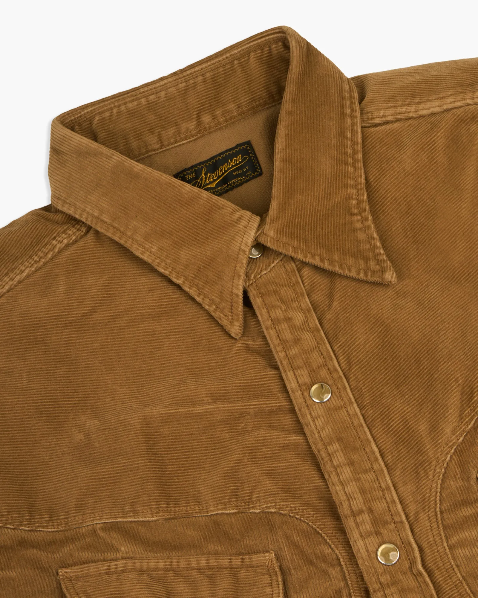 Stevenson Overall Co. Cody CD3 16 Wale Corduroy Shirt - Beige