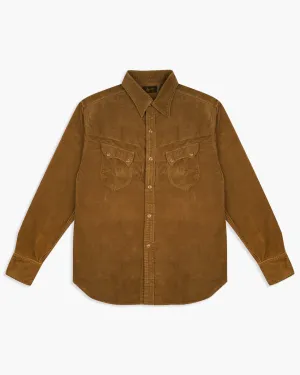 Stevenson Overall Co. Cody CD3 16 Wale Corduroy Shirt - Beige