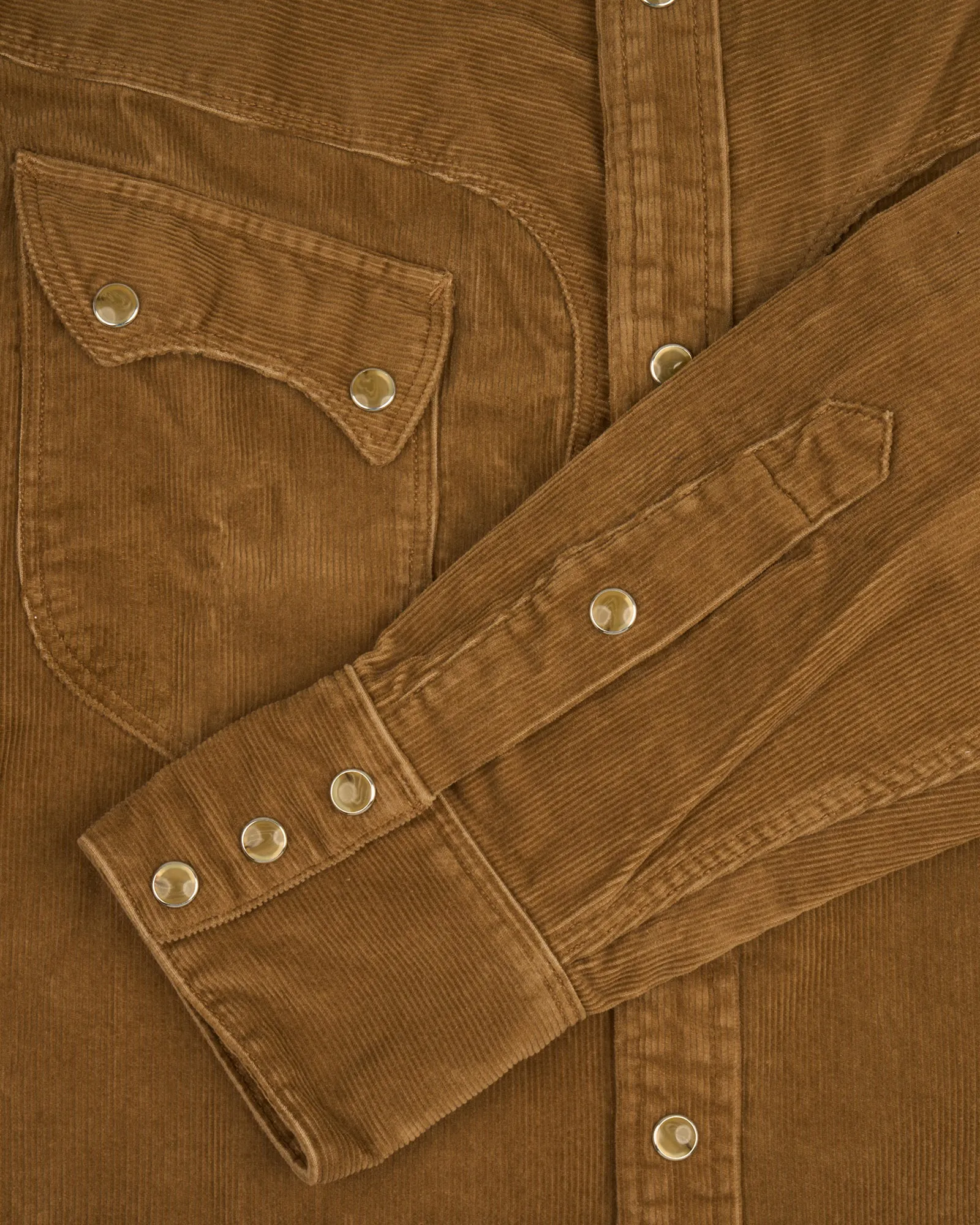 Stevenson Overall Co. Cody CD3 16 Wale Corduroy Shirt - Beige
