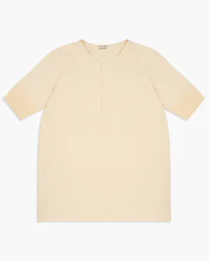 Stevenson Overall Co. SH SideFlex Loopwheeled S/S Henley - Oatmeal