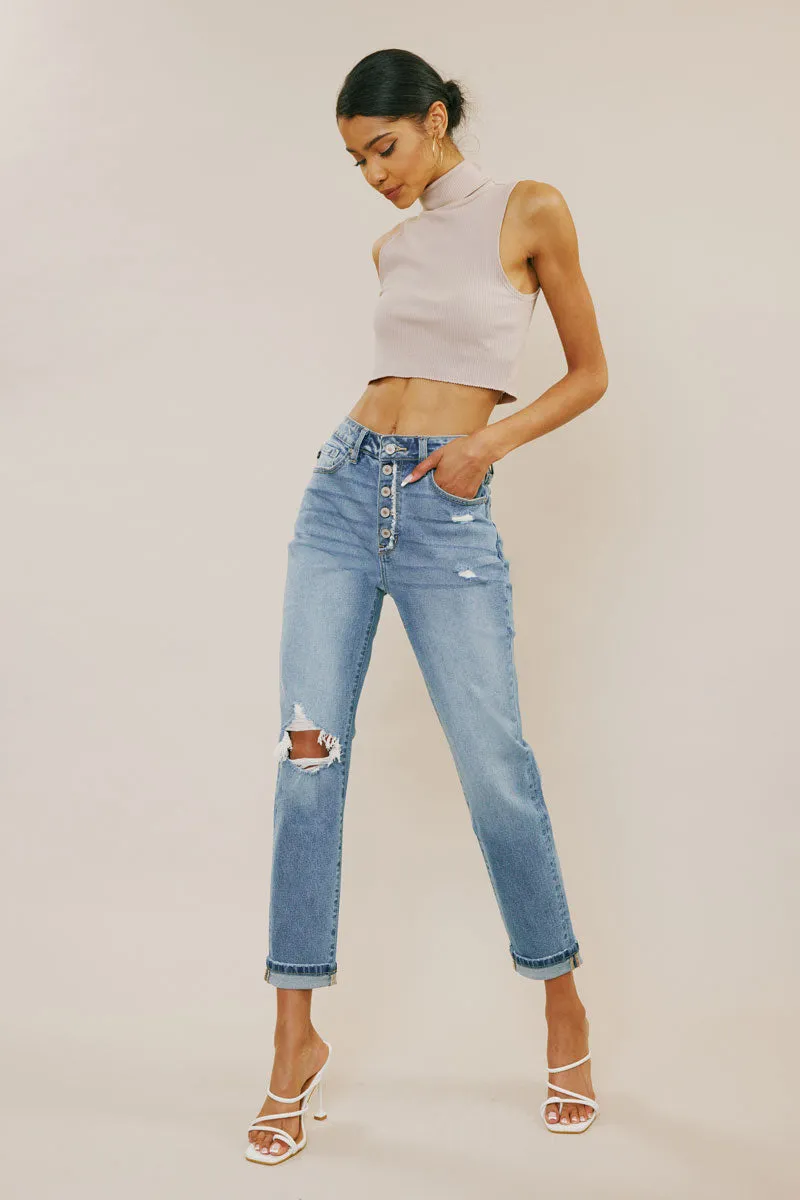 Stormi High Rise Mom Jeans