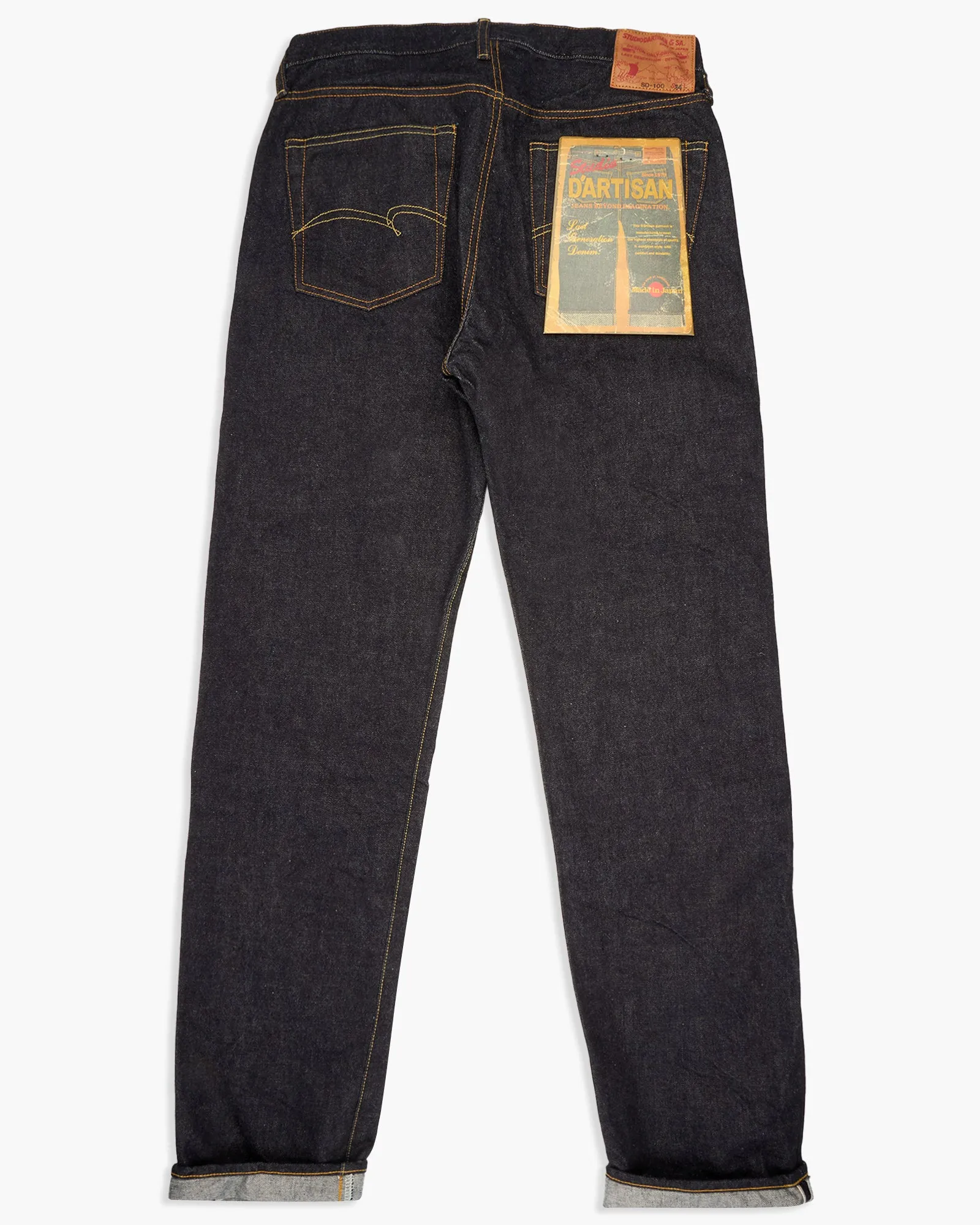Studio D'Artisan SD-100 15oz Selvedge Tapered Mens Jeans - Onewash