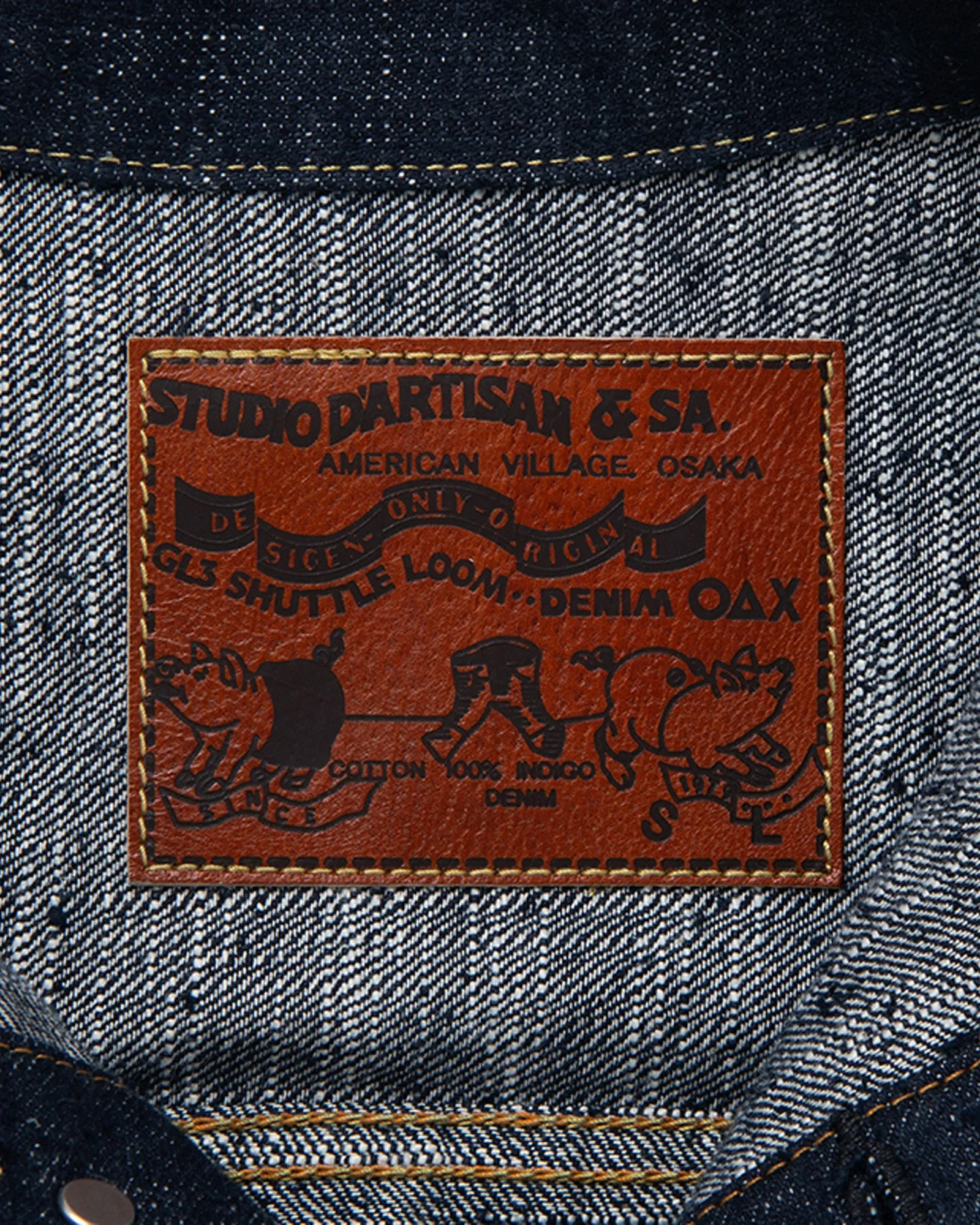 Studio D'Artisan SD-4102 'GL3' 15oz Selvedge Type II Denim Jacket - Onewash