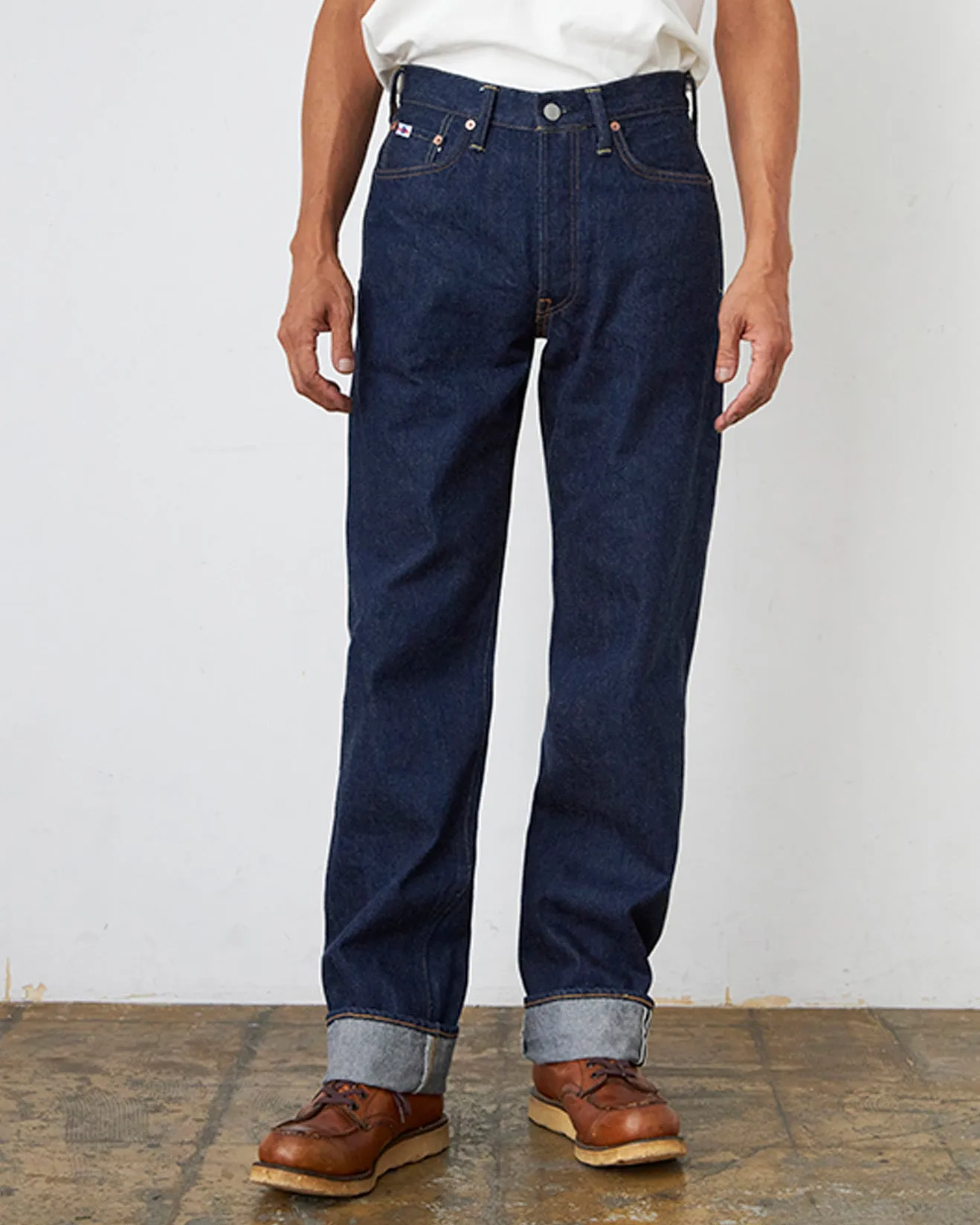 Studio D'Artisan SD-801 15oz Natural Indigo Selvedge Regular Straight Mens Jeans - Onewash