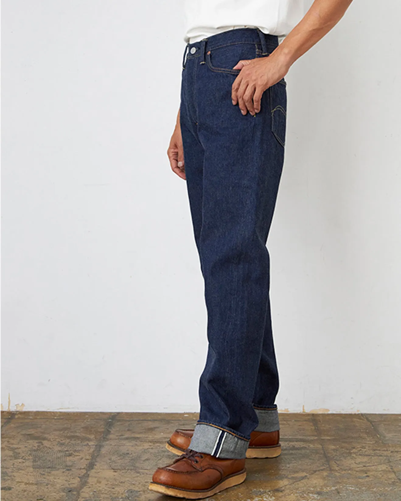 Studio D'Artisan SD-801 15oz Natural Indigo Selvedge Regular Straight Mens Jeans - Onewash