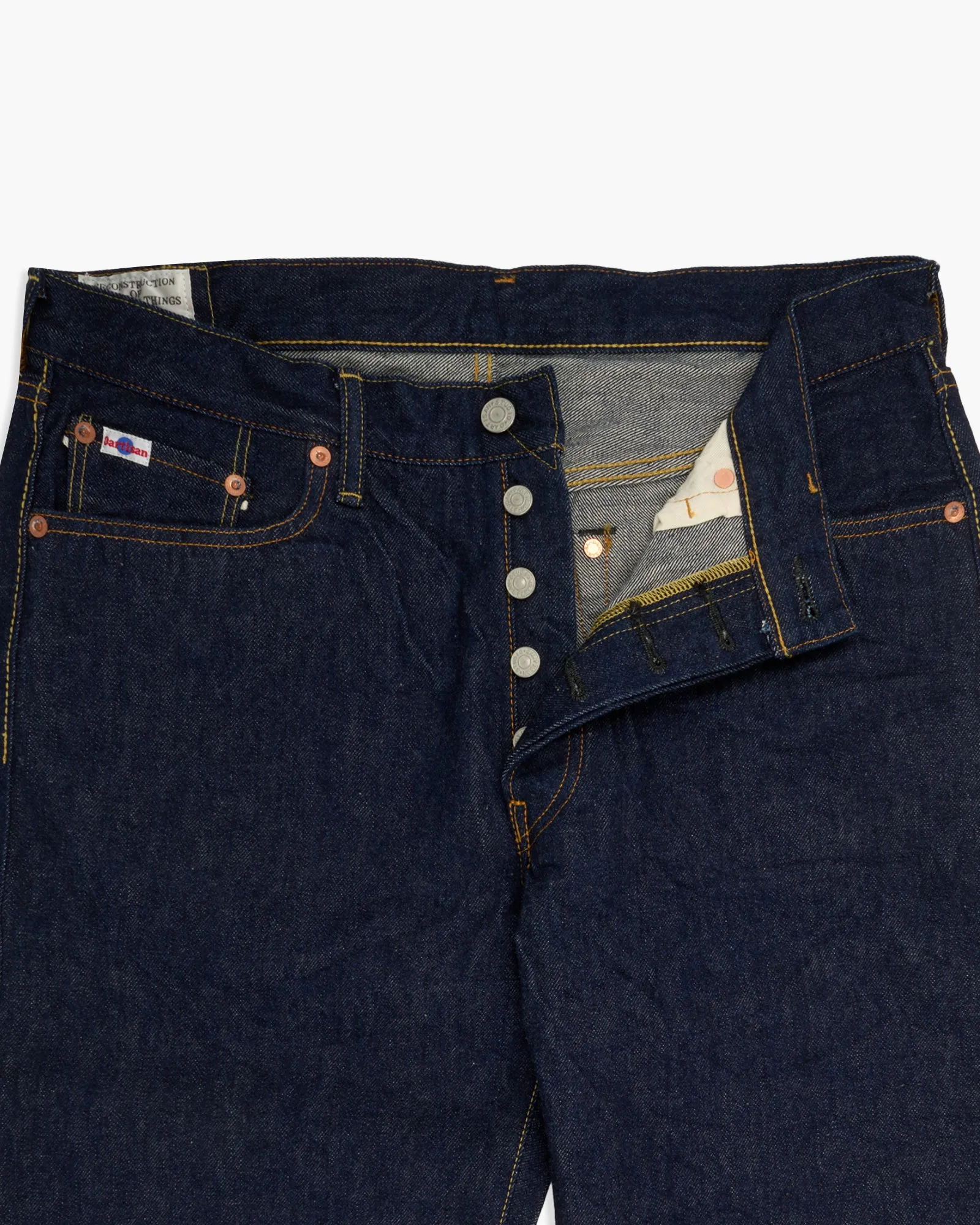 Studio D'Artisan SD-801 15oz Natural Indigo Selvedge Regular Straight Mens Jeans - Onewash