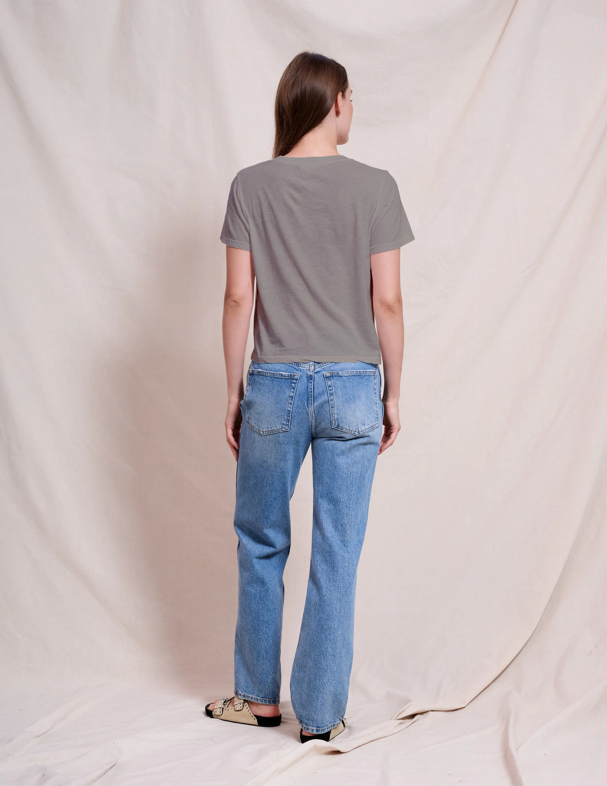 Sundry Crew Neck Tee in Fern