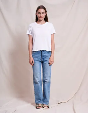 Sundry Crew Neck Tee in Optic White
